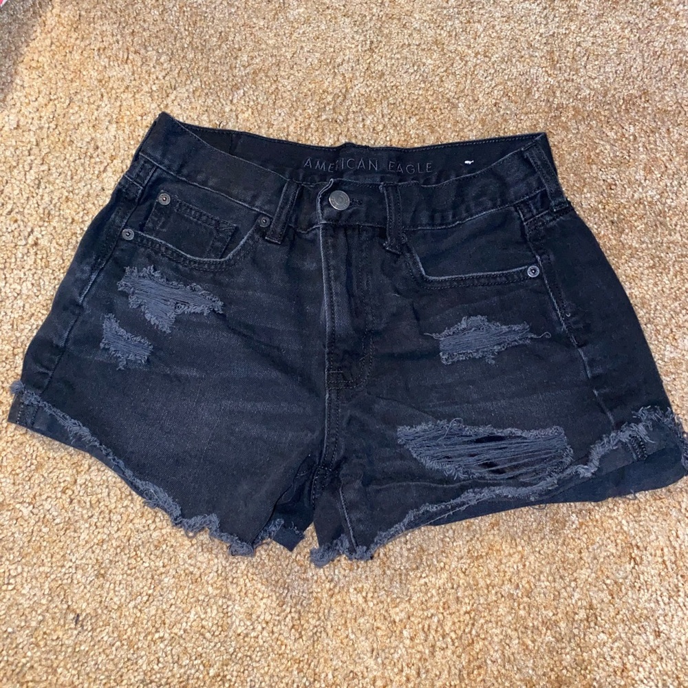 AEO Black Jean Shorts